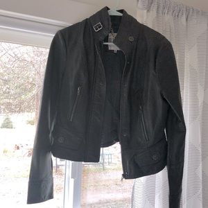 BB Dakota genuine leather black biker jacket